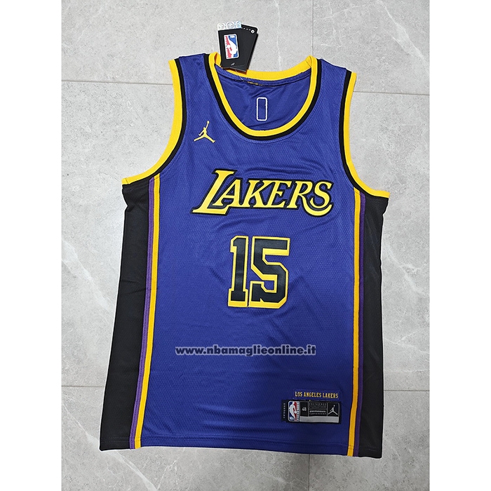 Maglia Los Angeles Lakers Austin Reaves #15 Statement 2022-23 Viola